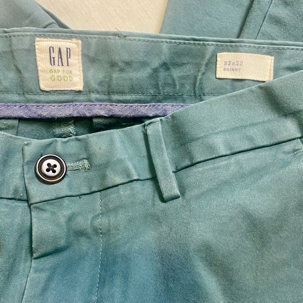GAP Turquoise Skinny Trousers 32x32 worn once